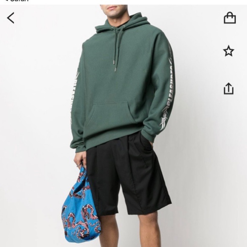 FORST GREEN PLEASURES HOODIE - Picture 2 of 4